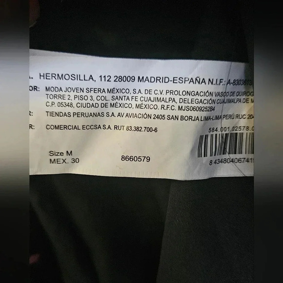 Zara Sfera Velvet Full Embroidered Sequined Front Hook Multicolored Sz M Coat. - Picture 8 of 11